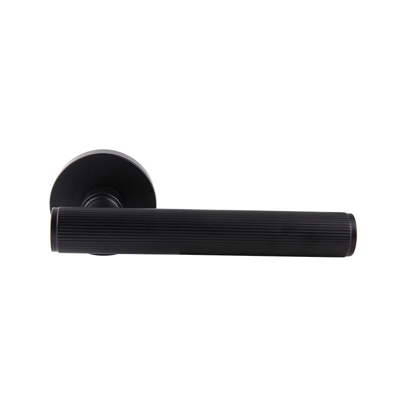 21-311 Retro Modern Simple Light Luxury Black Silent Brass Door Lock